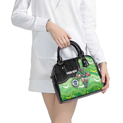 Custom Raiders Shoulder Handbag Viking Mascot With Aboriginal Indigenous