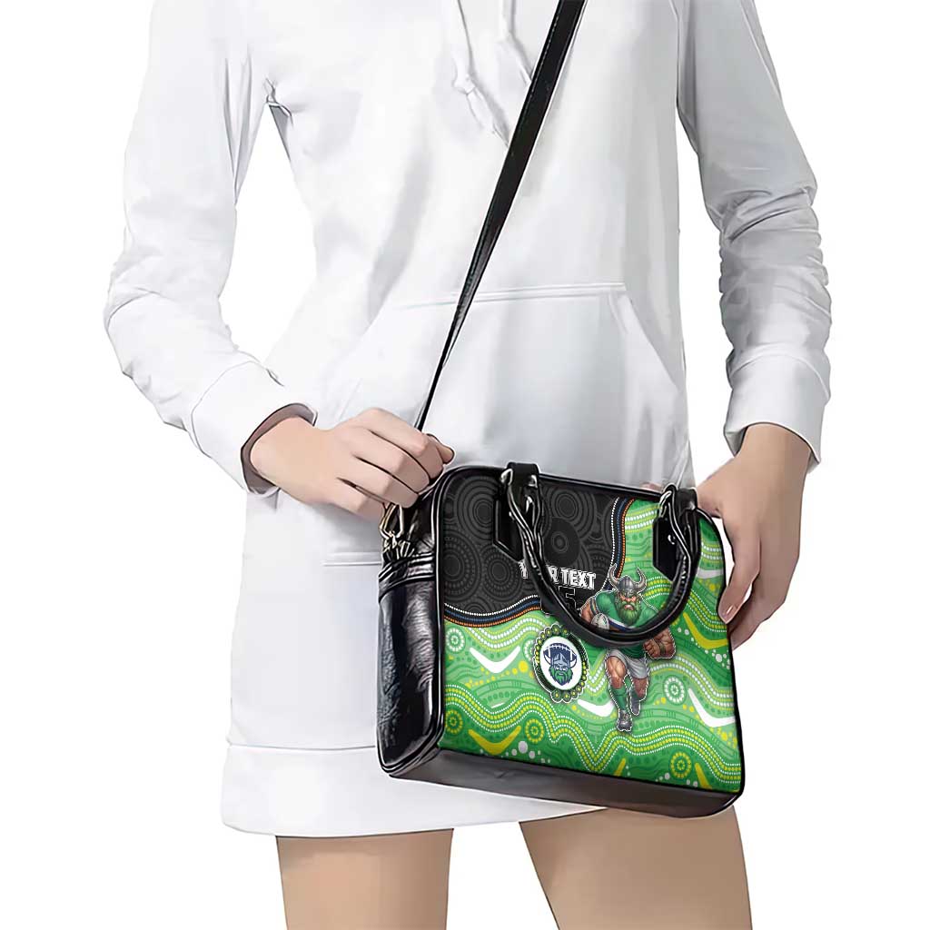 Custom Raiders Shoulder Handbag Viking Mascot With Aboriginal Indigenous