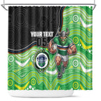 Custom Raiders Shower Curtain Viking Mascot With Aboriginal Indigenous