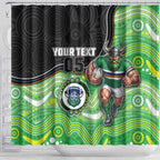 Custom Raiders Shower Curtain Viking Mascot With Aboriginal Indigenous
