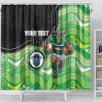 Custom Raiders Shower Curtain Viking Mascot With Aboriginal Indigenous