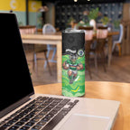 Custom Raiders Skinny Tumbler Viking Mascot With Aboriginal Indigenous