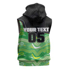 Custom Raiders Sleeveless Hoodie Viking Mascot With Aboriginal Indigenous