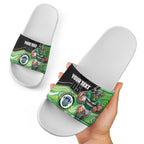 Custom Raiders Slide Sandals Viking Mascot With Aboriginal Indigenous