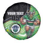 Custom Raiders Spare Tire Cover Viking Mascot With Aboriginal Indigenous