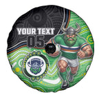 Custom Raiders Spare Tire Cover Viking Mascot With Aboriginal Indigenous