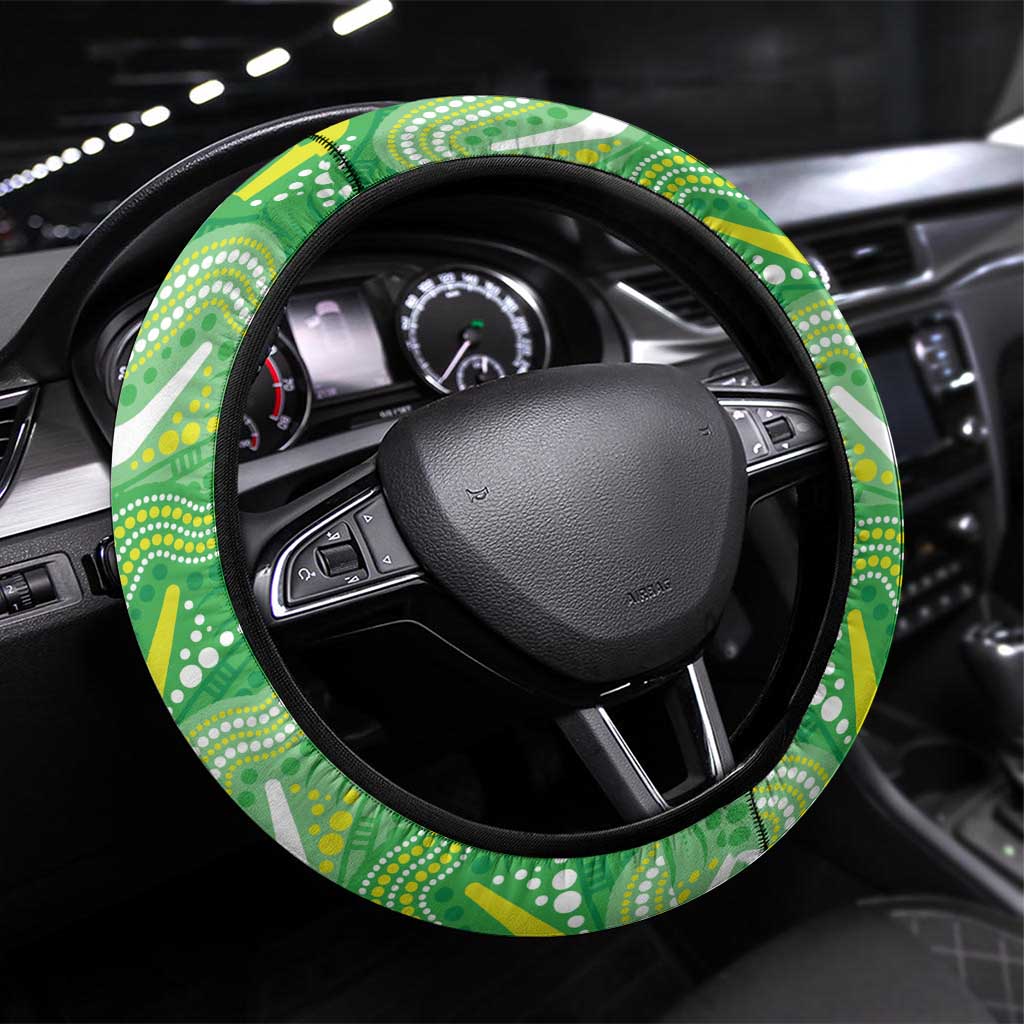 Raiders Steering Wheel Cover Viking Mascot With Aboriginal Indigenous