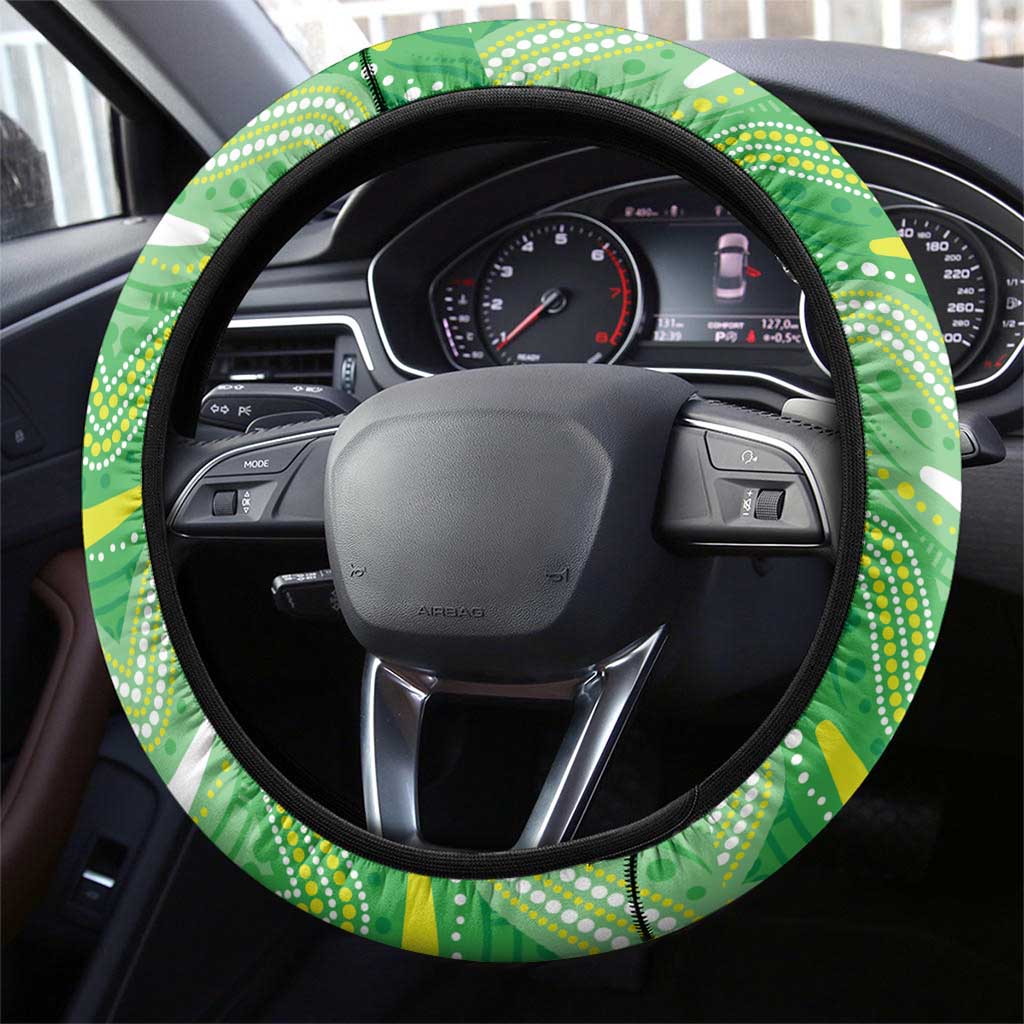 Raiders Steering Wheel Cover Viking Mascot With Aboriginal Indigenous