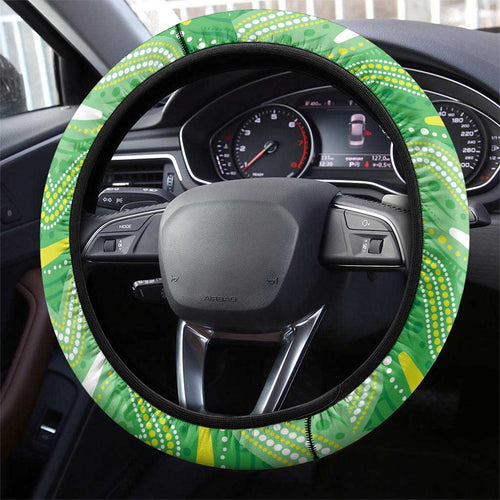 Raiders Steering Wheel Cover Viking Mascot With Aboriginal Indigenous