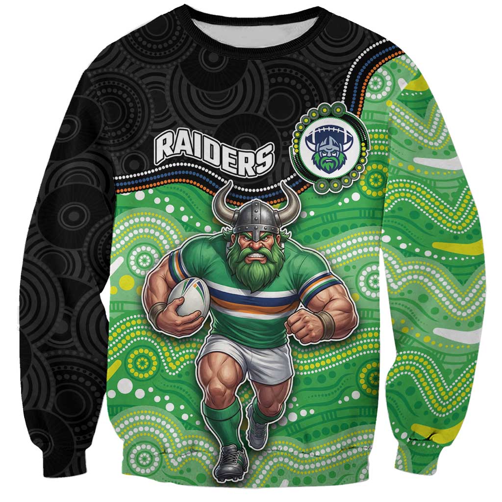 Custom Raiders Sweatshirt Viking Mascot With Aboriginal Indigenous