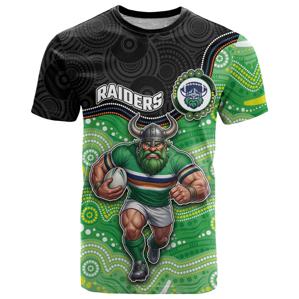 Custom Raiders T Shirt Viking Mascot With Aboriginal Indigenous