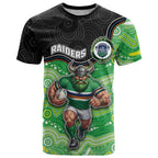 Custom Raiders T Shirt Viking Mascot With Aboriginal Indigenous