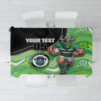 Custom Raiders Tablecloth Viking Mascot With Aboriginal Indigenous