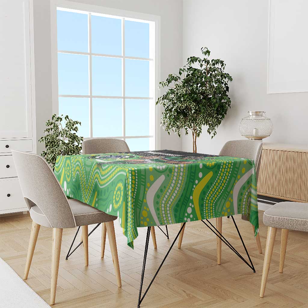 Custom Raiders Tablecloth Viking Mascot With Aboriginal Indigenous