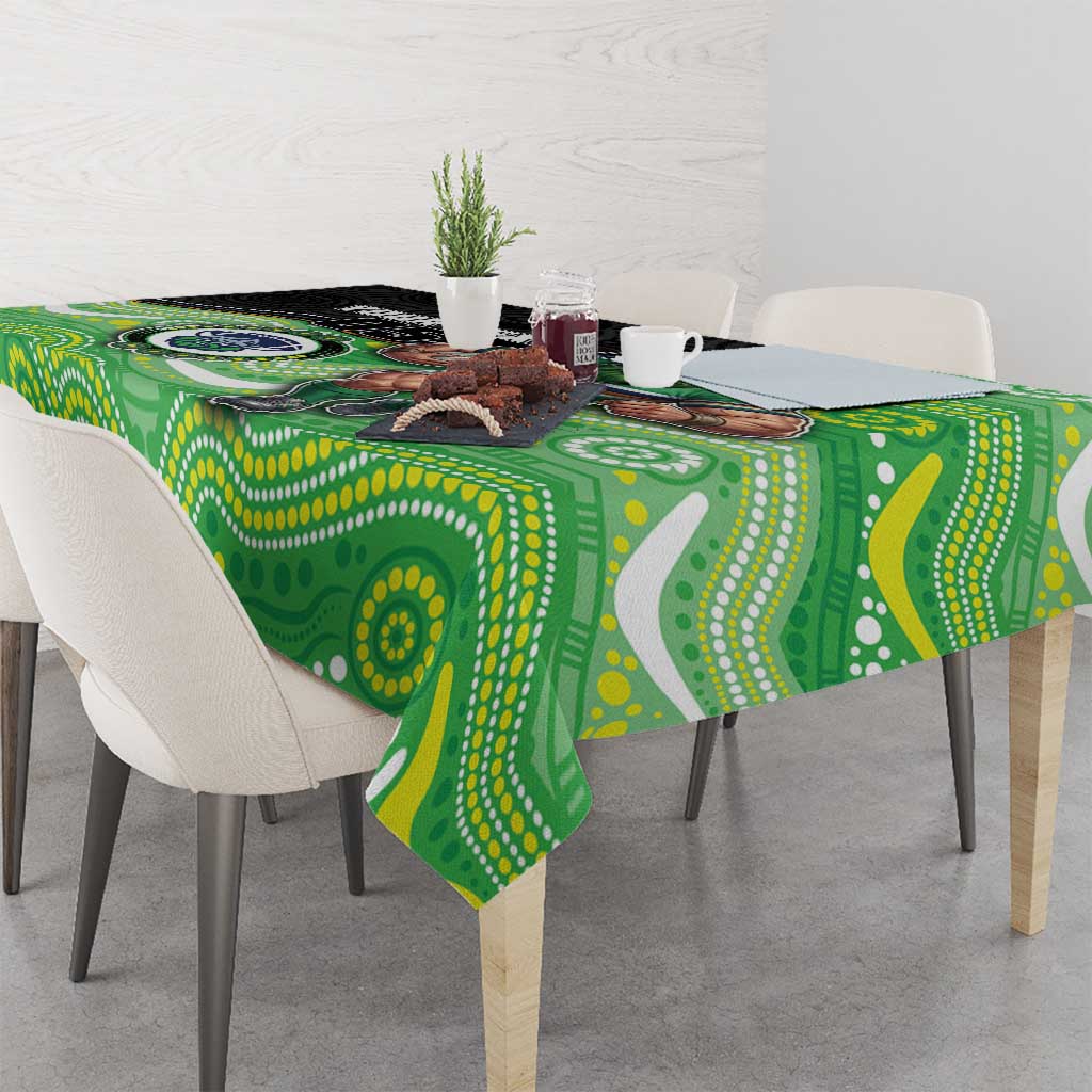 Custom Raiders Tablecloth Viking Mascot With Aboriginal Indigenous