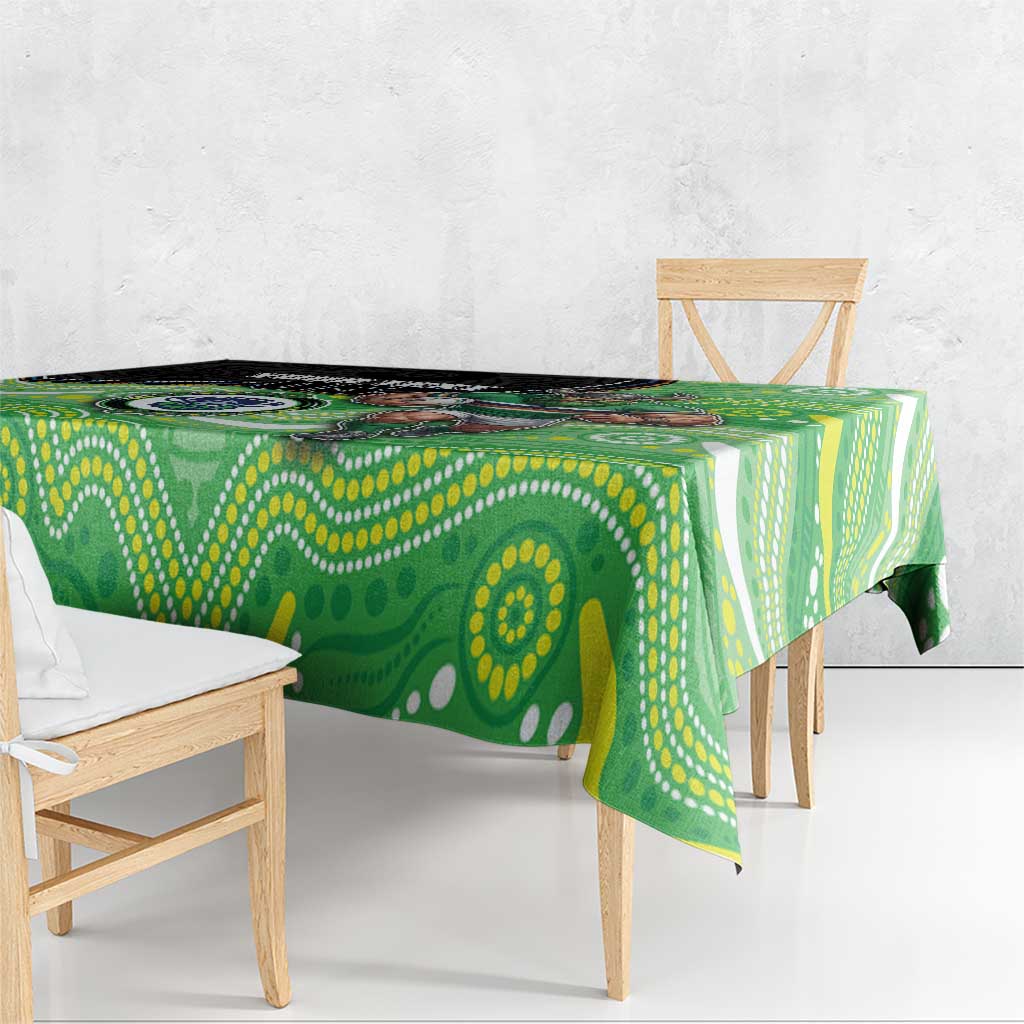 Custom Raiders Tablecloth Viking Mascot With Aboriginal Indigenous