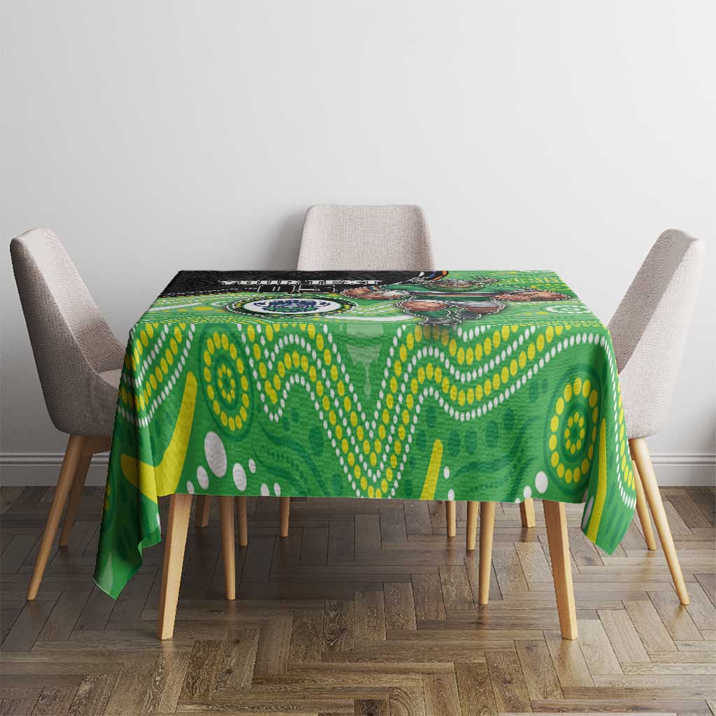 Custom Raiders Tablecloth Viking Mascot With Aboriginal Indigenous