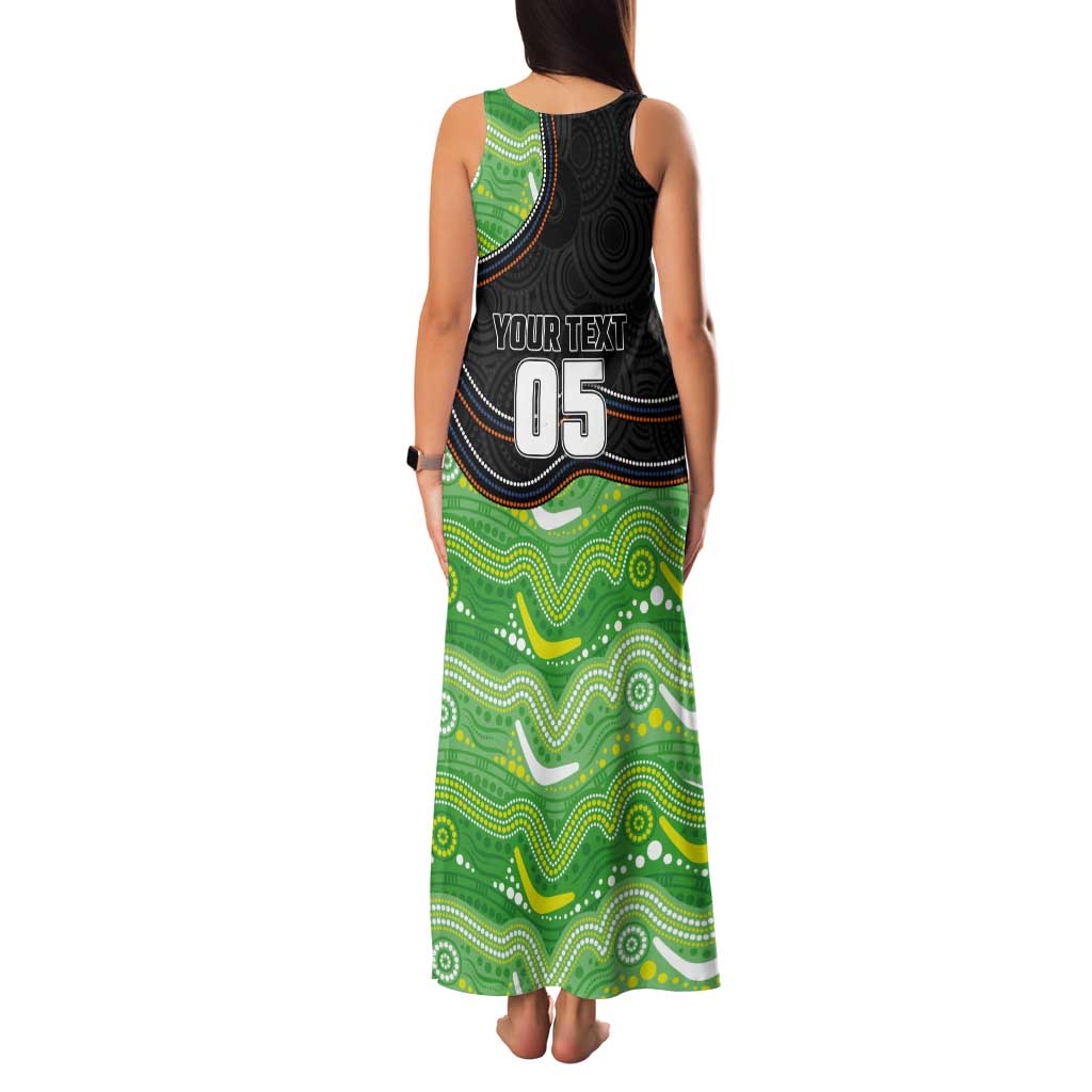 Custom Raiders Tank Maxi Dress Viking Mascot With Aboriginal Indigenous
