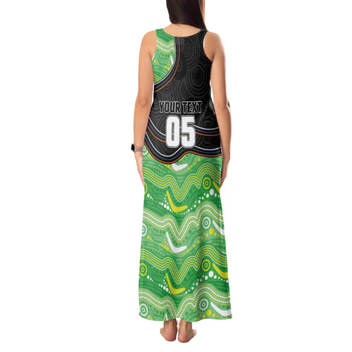 Custom Raiders Tank Maxi Dress Viking Mascot With Aboriginal Indigenous