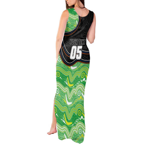 Custom Raiders Tank Maxi Dress Viking Mascot With Aboriginal Indigenous