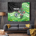 Custom Raiders Tapestry Viking Mascot With Aboriginal Indigenous