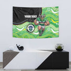 Custom Raiders Tapestry Viking Mascot With Aboriginal Indigenous