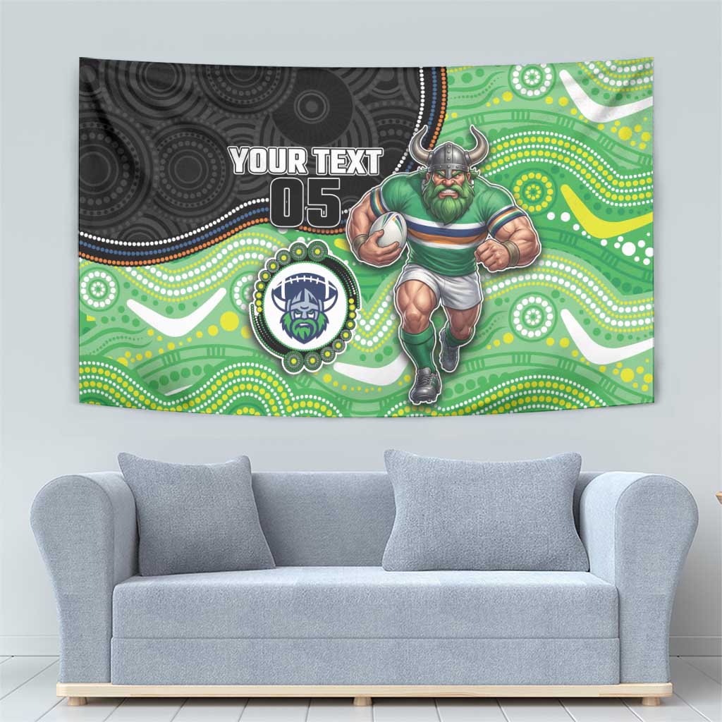 Custom Raiders Tapestry Viking Mascot With Aboriginal Indigenous