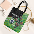 Custom Raiders Tote Bag Viking Mascot With Aboriginal Indigenous