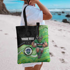 Custom Raiders Tote Bag Viking Mascot With Aboriginal Indigenous