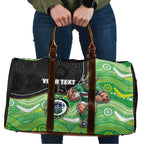 Custom Raiders Travel Bag Viking Mascot With Aboriginal Indigenous