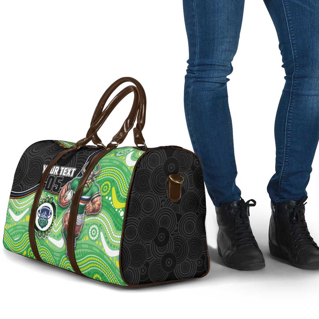 Custom Raiders Travel Bag Viking Mascot With Aboriginal Indigenous