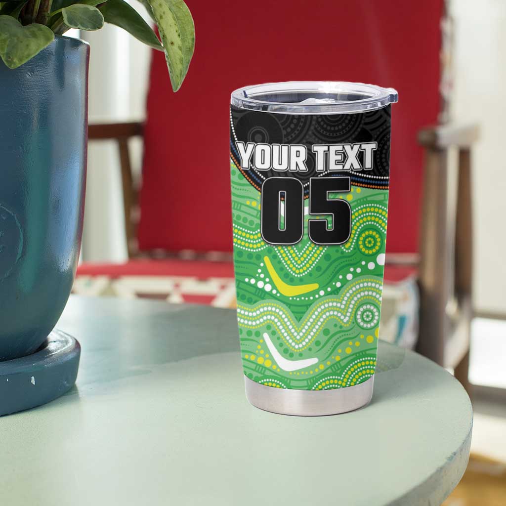 Custom Raiders Tumbler Cup Viking Mascot With Aboriginal Indigenous