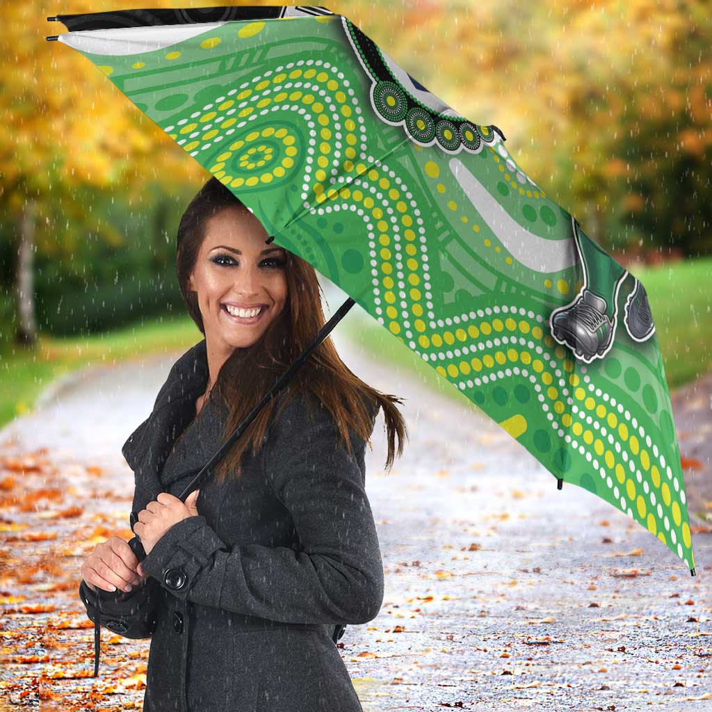Custom Raiders Umbrella Viking Mascot With Aboriginal Indigenous