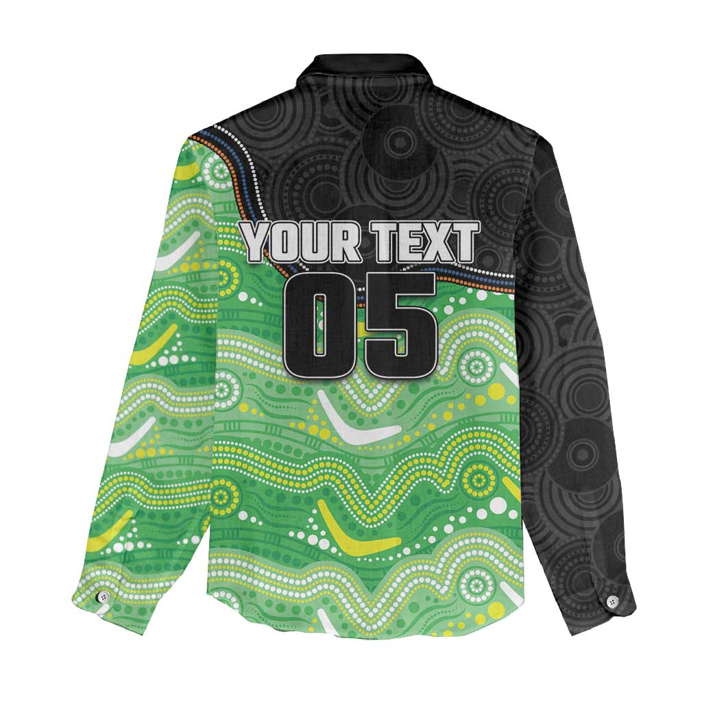 Custom Raiders Women Casual Shirt Viking Mascot With Aboriginal Indigenous