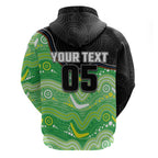 Custom Raiders Zip Hoodie Viking Mascot With Aboriginal Indigenous