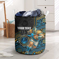 Custom Titans Laundry Basket Knight Mascot With Aboriginal Indigenous
