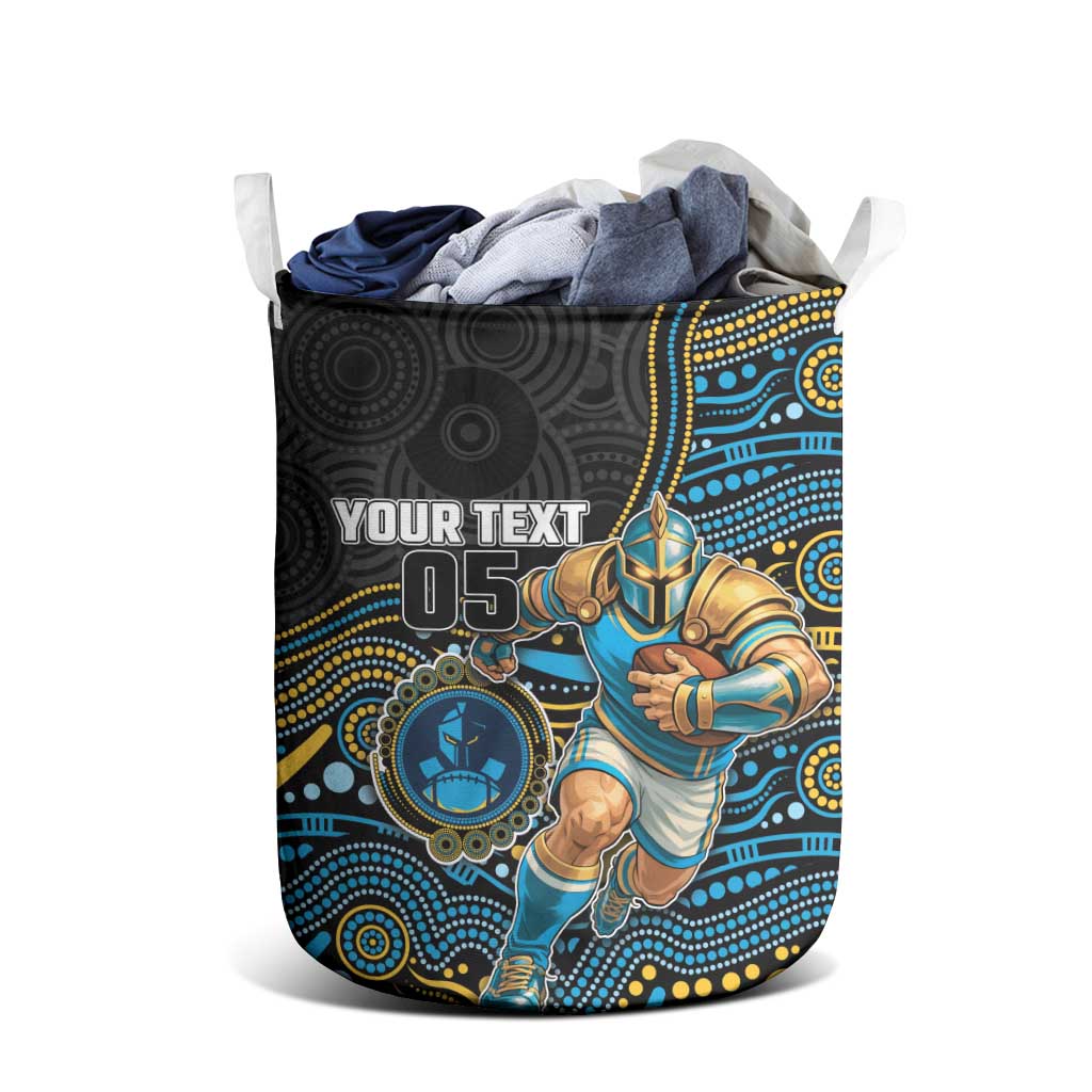 Custom Titans Laundry Basket Knight Mascot With Aboriginal Indigenous