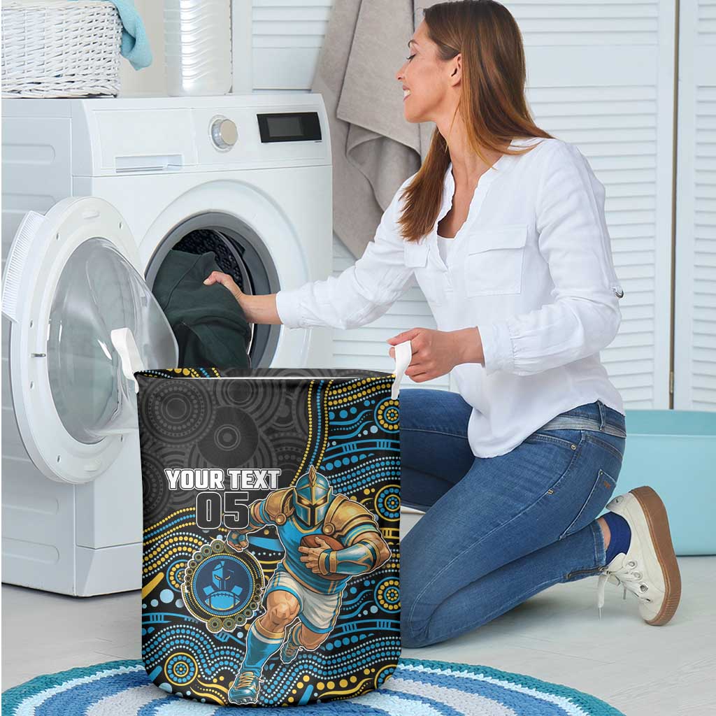 Custom Titans Laundry Basket Knight Mascot With Aboriginal Indigenous