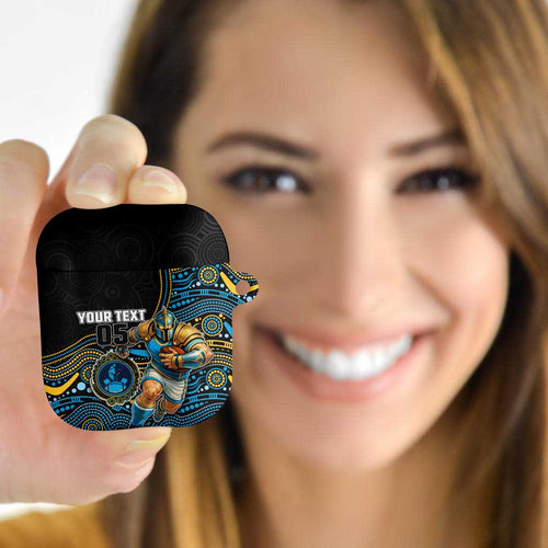 Custom Titans AirPods Case Knight Mascot With Aboriginal Indigenous