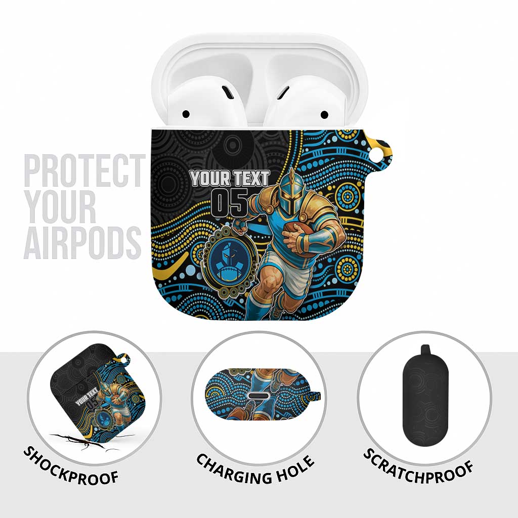 Custom Titans AirPods Case Knight Mascot With Aboriginal Indigenous