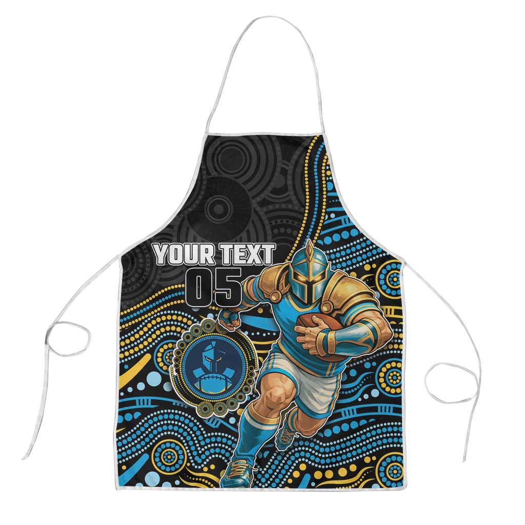 Custom Titans Apron Knight Mascot With Aboriginal Indigenous