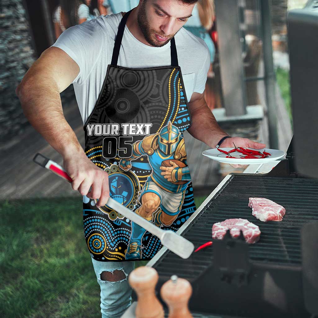 Custom Titans Apron Knight Mascot With Aboriginal Indigenous