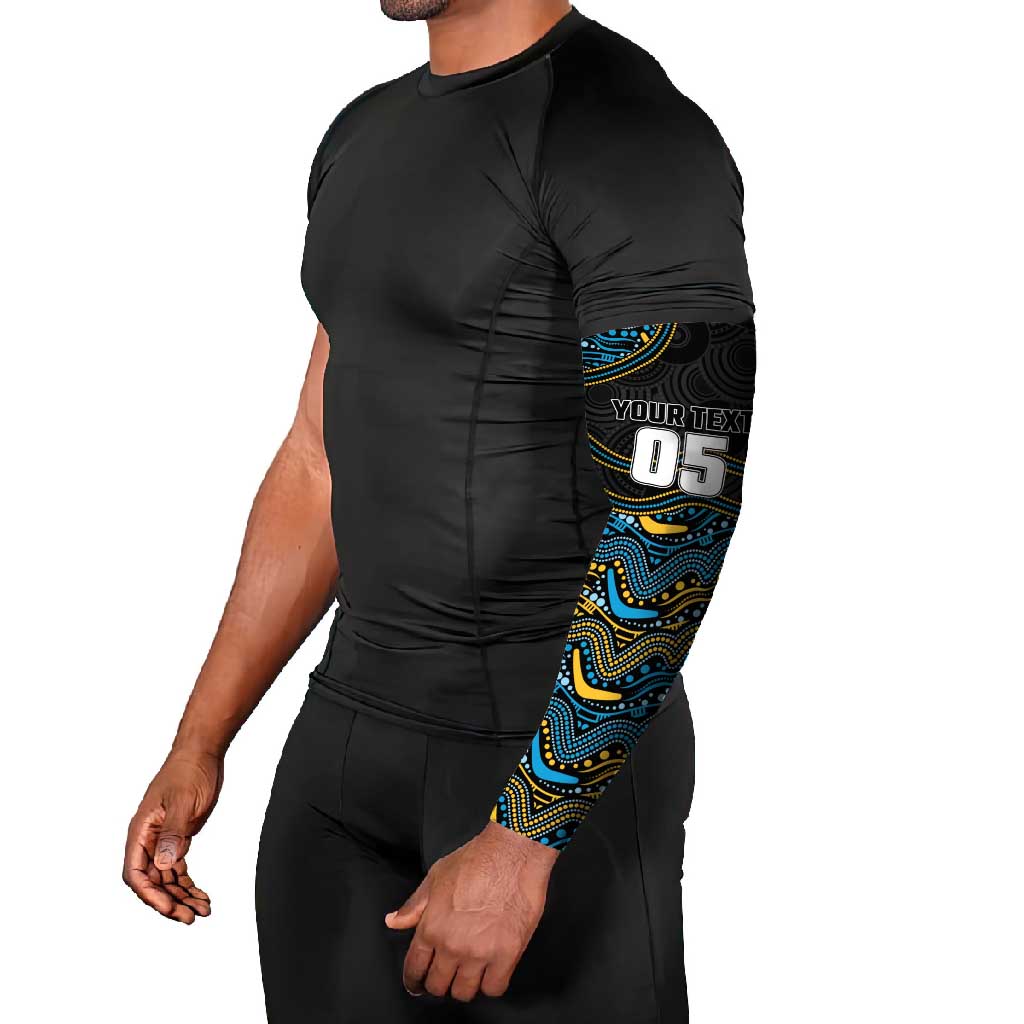 Custom Titans Arm Sleeves Knight Mascot With Aboriginal Indigenous