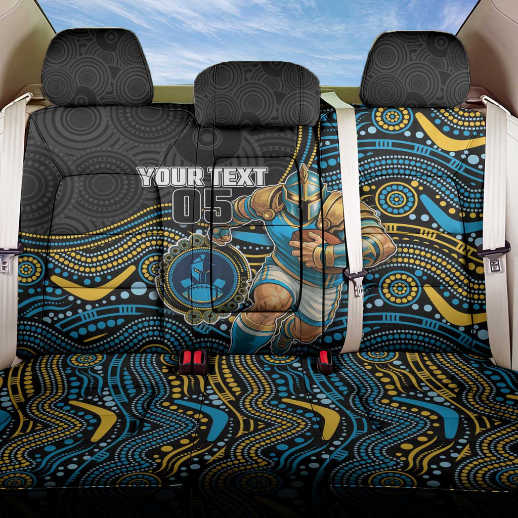 Custom Titans Back Car Seat Cover Knight Mascot With Aboriginal Indigenous