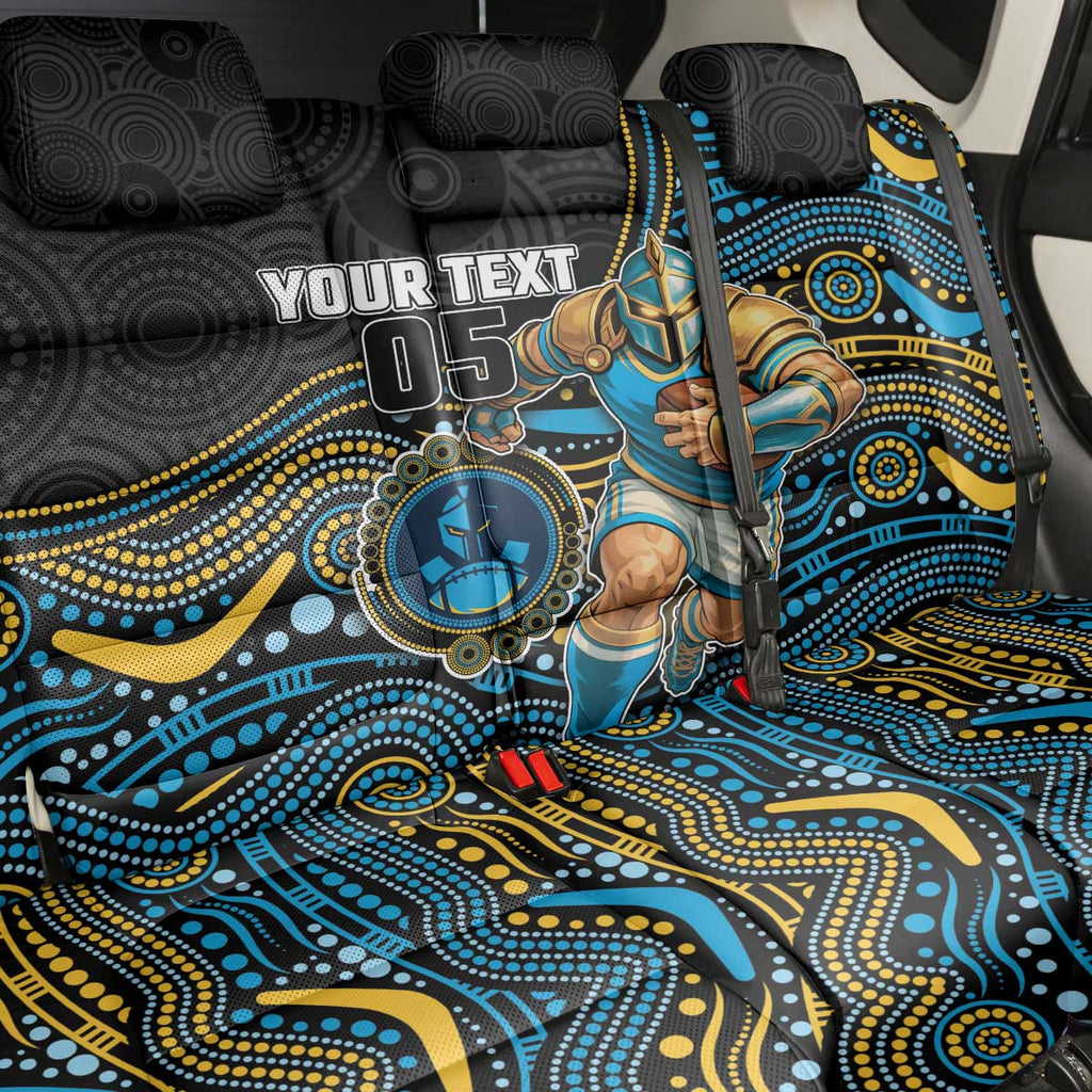 Custom Titans Back Car Seat Cover Knight Mascot With Aboriginal Indigenous