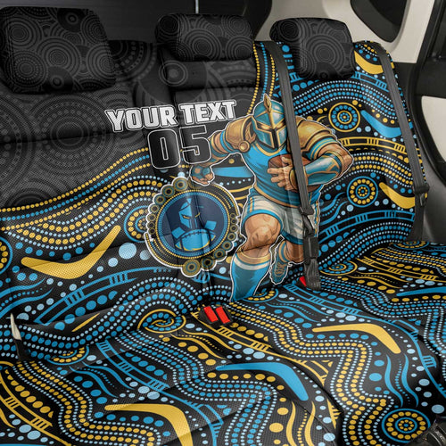 Custom Titans Back Car Seat Cover Knight Mascot With Aboriginal Indigenous