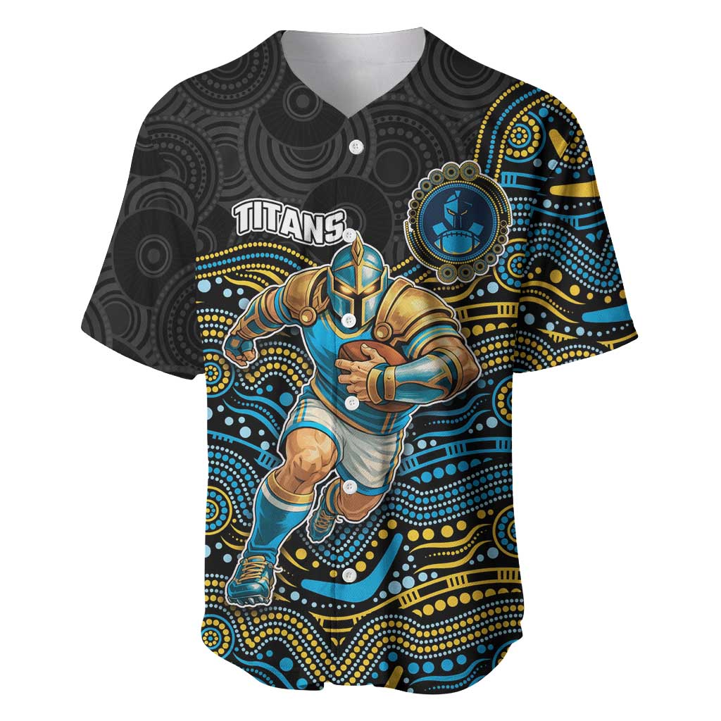 Custom Titans Baseball Jersey Knight Mascot With Aboriginal Indigenous