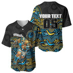 Custom Titans Baseball Jersey Knight Mascot With Aboriginal Indigenous