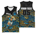 Custom Titans Basketball Jersey Knight Mascot With Aboriginal Indigenous