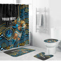 Custom Titans Bathroom Set Knight Mascot With Aboriginal Indigenous